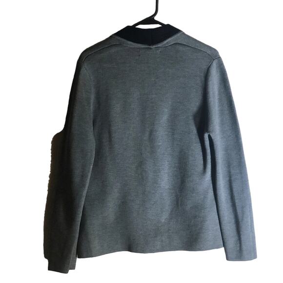 NINE WEST Women's One-Button Sweater Jacket Medium (M, Heather Grey/Black) - Picture 5 of 12